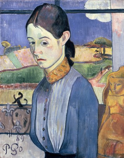 Junge bretonische Frau, 1889 von Paul Gauguin